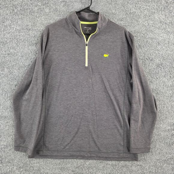 Masters Other - Masters Tech Sweater Mens Medium Performance 1/4 Zip Gray Lightweight Golf Sport